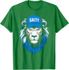 I Liked The Lions Before It Was Cool Tees Blue Lions Salty Wearing Hat Salty Cool Lions Strong Lions T-Shirt - Kelly Green