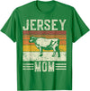 Retro Jersey Gift for Women & Farmer Best Cow Mom Women - Vintage Cattle Jersey T-Shirt - Kelly Green