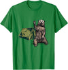 Funny Hiker Hiking Camping Bear Waving Funny Bear Waving Hiking Camping Bear Hiking T-Shirt - Kelly Green