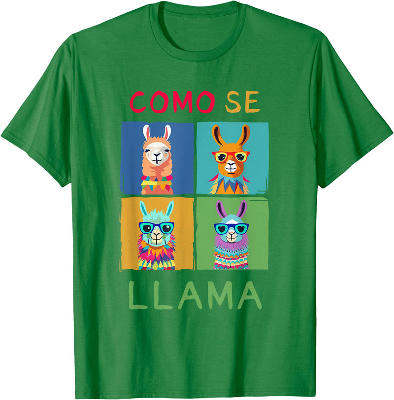 Como se LLAMA Shirts Funny Como Se LLAMA Animal for LLAMA Lovers T-Shirt - Kelly Green