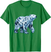 Arctic Polar Bear Mountain Waterfall Nature Arctic Polar Bear Forest Waterfall Landscape T-Shirt - Kelly Green