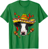 Wowsome! Cinco de Mayo Cow Mexican Lover Sombrero Cow T-Shirt - Kelly Green