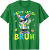 Happy Easter Bruh Bunny Rabbit Easter Day Men Boys Kids T-Shirt in Kelly Green