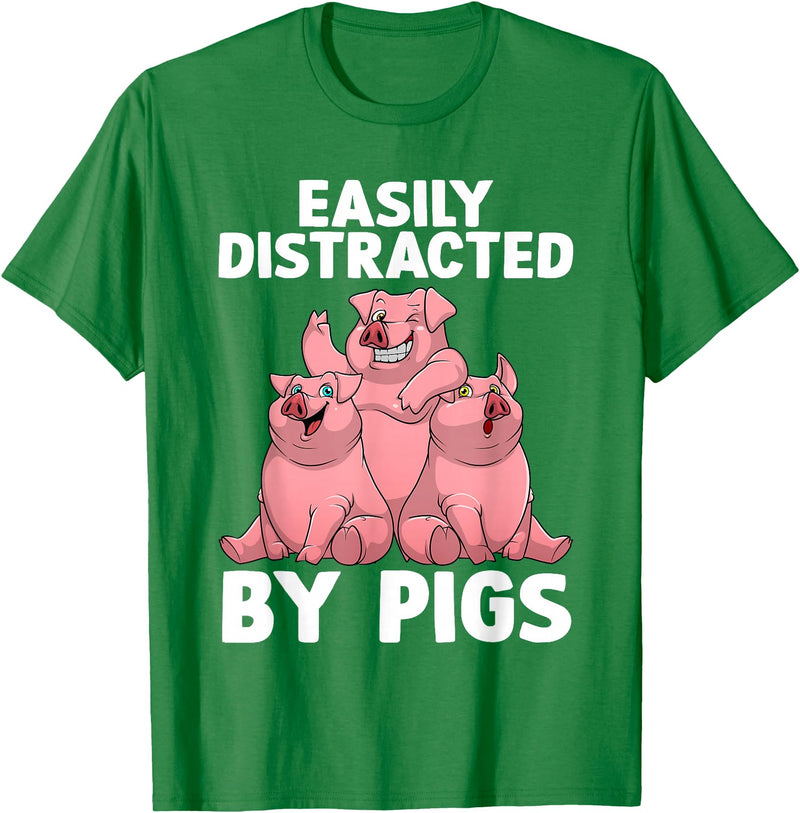 Pig Gift Pig Lover Stuff & Pig Novelty Accessories Funny Pig Design For Men Women Kids Farm Animal Pig Lovers T-Shirt - Kelly Green