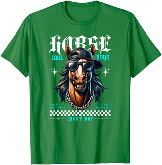 United Labels Horse - Lucky Days Streetwear Cool T-Shirt - Kelly Green