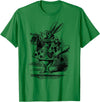 Cute Rabbit Lover Bunny Graphic T-Shirt (Slate Grey) in Kelly Green