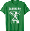 Lustige Kühe Bauernhof Papa Farming Leben Kuh Papa wie Keine Utter Funny Father's Day Animal Word Game T-Shirt - Kelly Green