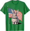Rabbit USA Flag Easter T-Shirt in Kelly Green
