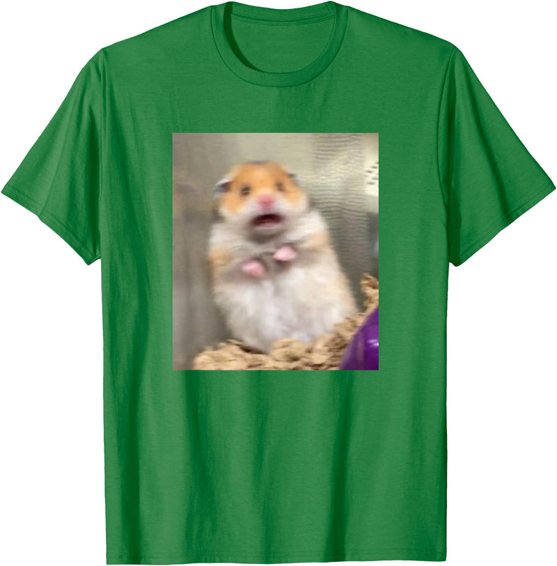 Scared Hamster Meme Funny Pet Owner Dank Trendy T-Shirt - Kelly Green