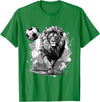 Passion For Sports Style Lion Playing Soccer Sports Team Animal T-Shirt - Kelly Green