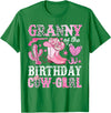 Pink Western Cowgirl Bday Party Family Matching Granny Of The Birthday Cow-Girl Rodeo Cowgirl Bday T-Shirt - Kelly Green
