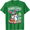 Dabbing Rabbit Bunny Eggs Dab Six Seven 6 7 Meme T-Shirt in Kelly Green