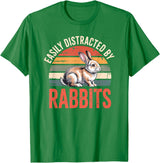Cute Rabbit Lover Bunny Graphic T-Shirt in Kelly Green