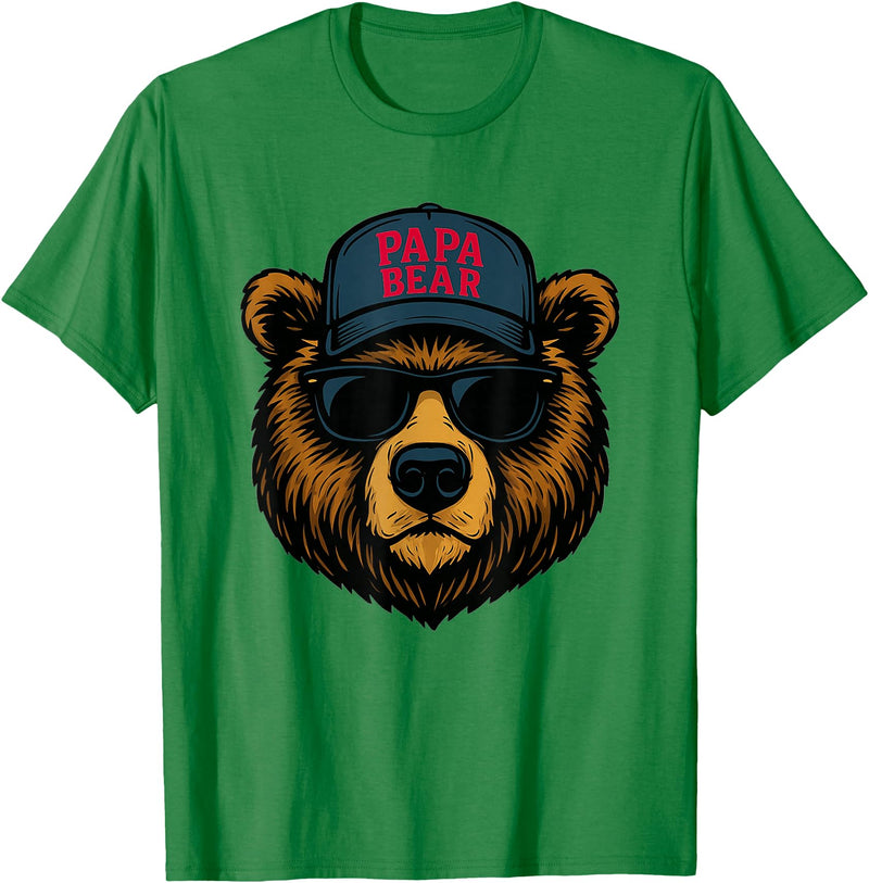 Father's Day Shirts Papa Bear - Father's Day Great Dad Joke T-Shirt - Kelly Green