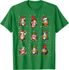 Kawaii Guinea Pig Lovers Clothes Cute Guinea Pigs In Xmas Costume Funny Christmas Holiday Black Unisex-Adult T-Shirt - Kelly Green