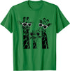 Cool Giraffe Summer Vacation Giraffe Family Matching Summer Sunglasses Vacation Safari T-Shirt - Kelly Green