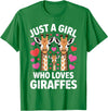 Giraffe Gift For Giraffe Lover Accessories & Stuff Cute Giraffe Art for Women Girls Giraffe Print Giraffe Lover T-Shirt - Kelly Green