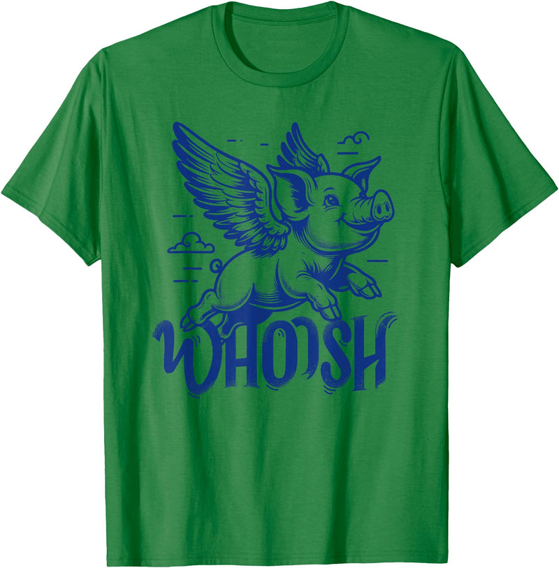 Lustige Schwein Schweinchen Liebhaber Geschenkidee Flying Pig Pig with Wings 90s Graphic T-Shirt - Kelly Green
