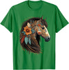 Just a girl who loves horses Co. Equestrian Horse Lover Western Cowgirl Horseback Riding T-Shirt - Kelly Green