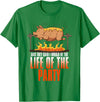 BBQ Season Smoke Meat Dad Grill Gifts Funny Saying Roasted Pig Rotisserie Pork Lover Food Pun Tee T-Shirt - Kelly Green