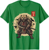 Anime Shirts For Men Women Kids Gifts Samurai Bear Shirt Warrior Vintage Graphic Japanese Men T-Shirt - Kelly Green