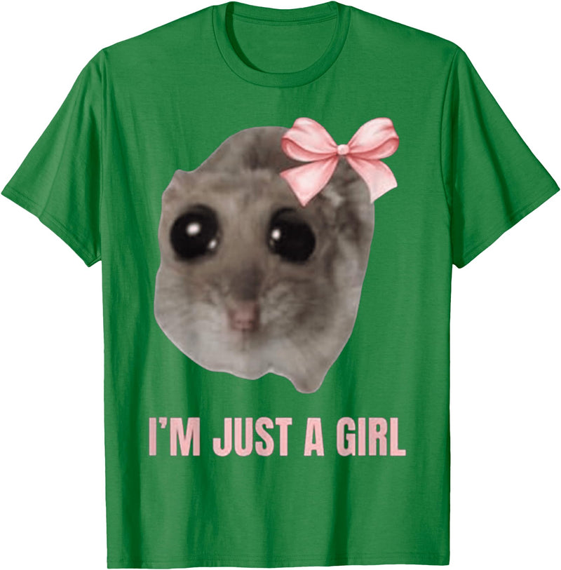 I'm Just a Girl Hamster FUNNY T-Shirt - Kelly Green