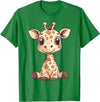 Cute Giraffe for Kids Design Kids Giraffe T-Shirt - Kelly Green