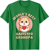 Cute World's Best Hamster Grandpa Grandfather T-Shirt - Kelly Green