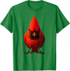 I just really like animals Angry Cardinal Artwork Red Bird Nature Wildlife Graphic T-Shirt - Kelly Green
