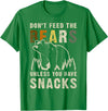 Bear Community Bear Brotherhood Gay Men Gifts Gay Bear Pride Don't Feed Bears Funny Bear Flag T-Shirt - Kelly Green