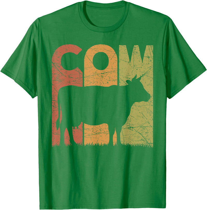 Cow Farming Vintage Cow Lover Retro Designs. Cow Vintage Cow Farmer Retro Dairy Farmer T-Shirt - Kelly Green