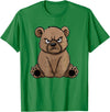 Colorful Grizzly Bear Art I Kids Grizzly Bear Grumpy Grizzly Bear T-Shirt - Kelly Green