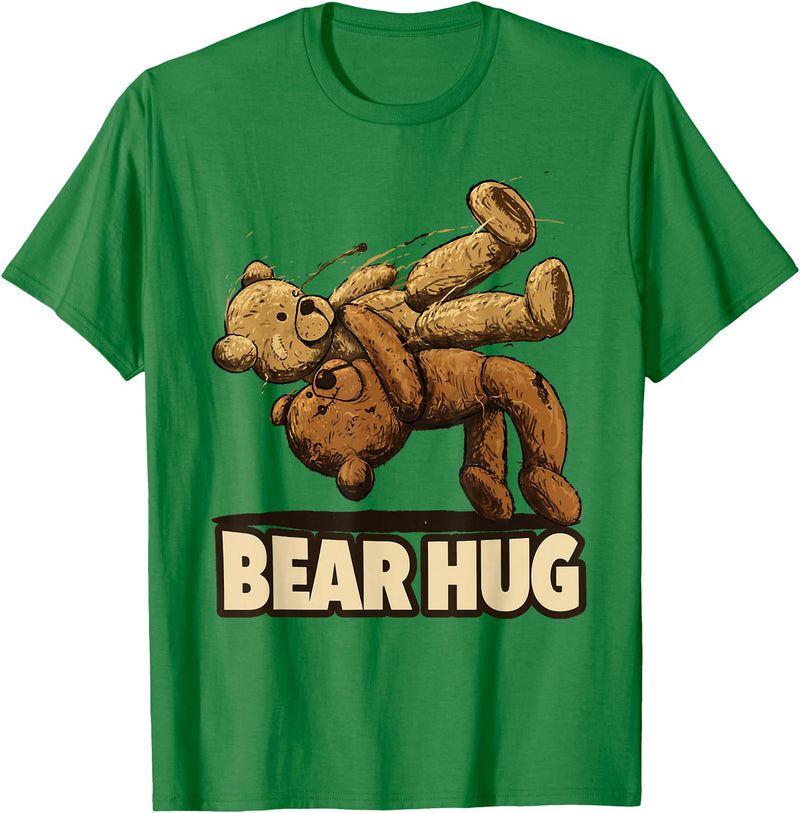 Bear Hug Wrestling Bear Hug - Wrestling bears T-Shirt - Kelly Green
