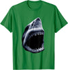Shark Vibes Great Shark Face Graphic Ocean Bite Lovers Giant T-Shirt - Kelly Green