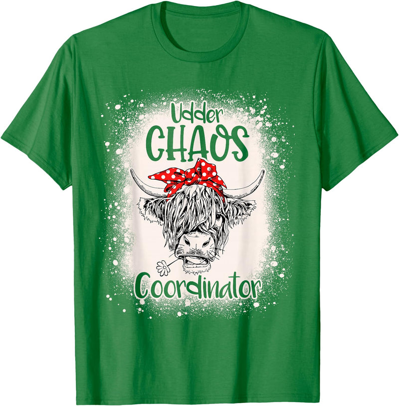 Funny Appreciation Chaos Coordinator for Women Men Funny Heifer Bleached Chaos Coordinator Teachers Boss Women T-Shirt -