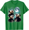 Funny Panda Bear Graphic Tees 3 Panda Moon Howling Panda Head Funny for Men, Women, Kid T-Shirt - Kelly Green