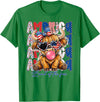 Cute Cow Creations Highland Cow 4th of July, Patriotic Cowgirl Bow Design T-Shirt - Kelly Green