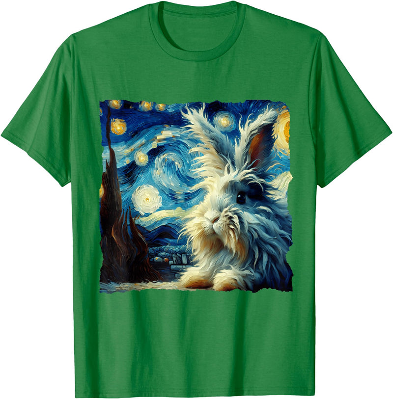 Lionhead Rabbit Starry Night T-Shirt in Kelly Green