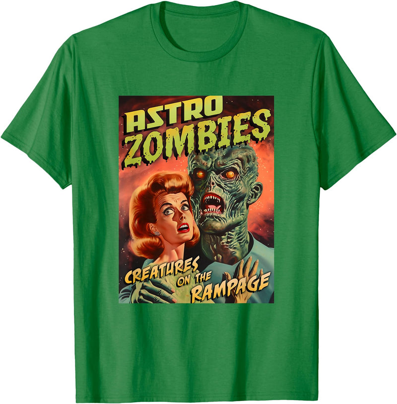 Last Gasp Graphics Astro Zombies 1950s Horror Comic Cover T-Shirt - Kelly Green