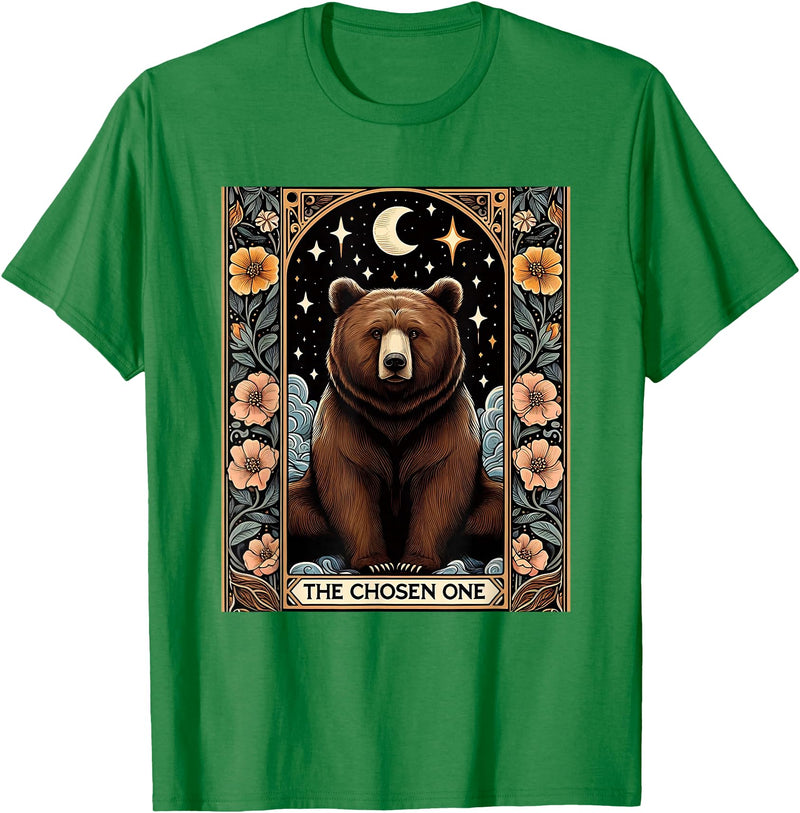 Funny I Choose the Bear Tarot Card Women Girls Trending T-Shirt - Kelly Green