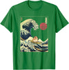 Hamster Kanagawa Wave Funny Surf Animal T-Shirt - Kelly Green