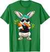 Funny Easter Bunny with Carrot Rabbit Easter Boys Kids Men T-Shirt in Kelly Green