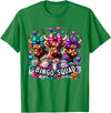 Highland Cow Bingo Player Gambler Lottery Player Highland Cow Bingo Squad Player Gambler Lottery Game Lovers T-Shirt - Kelly
