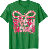 Speech Language Pathologist Valentines Day SLP Therapy T-Shirt - Kelly Green