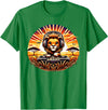 Funny Lion Graphic Apparel Co. Funny Lion Dj Headphones Animal Graphic for Men Boys Kids T-Shirt - Kelly Green