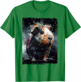Guinea Pig Lovers Guinea Pig Tees Guinea Pig Shirt Furry Potato Watercolor Guinea Pig Funny T-Shirt - Kelly Green
