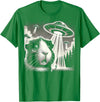 Guinea pig UFO BY TEERA Guinea pig UFO Funny Meme Selfie T-Shirt - Kelly Green