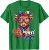 Red White Moo Patriotic Highland Cow 4th July Red White and Moo Highland Cow 4th July 250 Years Patriotic T-Shirt - Kelly