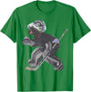 Behrbones Bear Hockey Goalie T-Shirt - Kelly Green