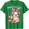Farm Animal Lovers Cute Pig Easter Holiday Gifts Happy Easter Farm Animal Pig Lovers Bunny Women Kids Girls T-Shirt - Kelly Green